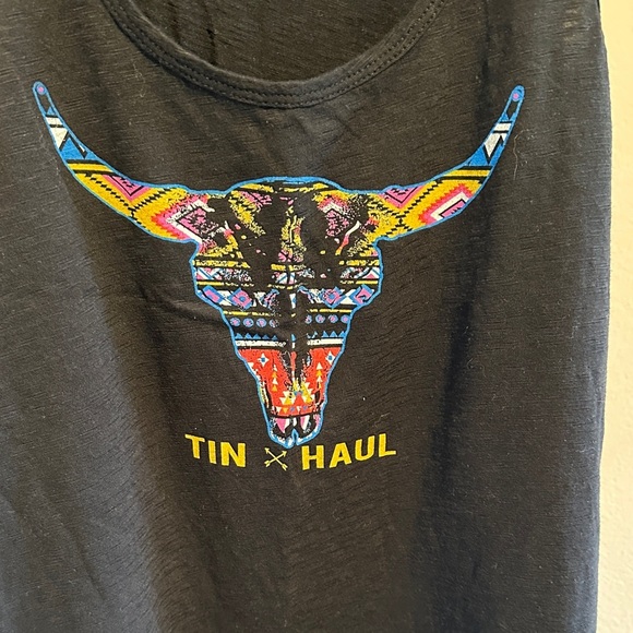 🌸Tin Haul Black Bull Graphic Tank Top - Picture 3 of 8